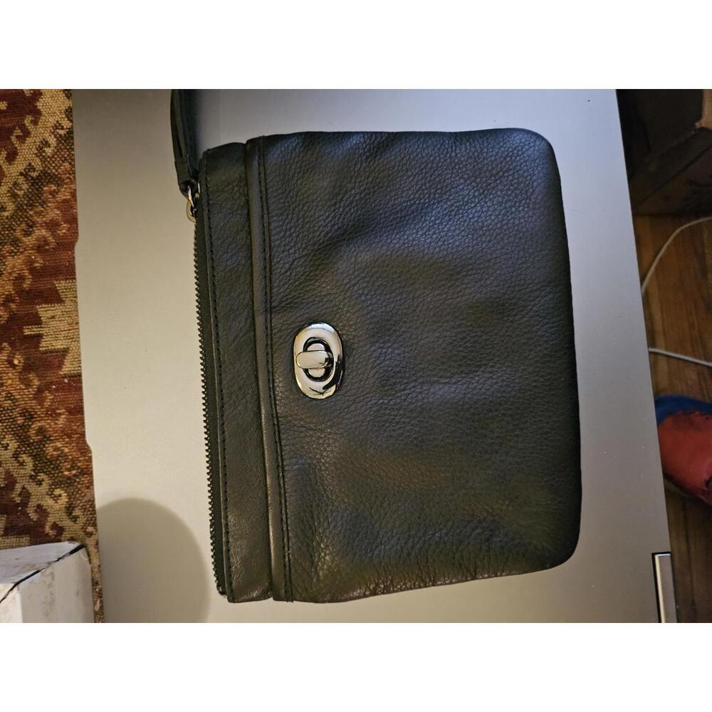 Margot Black Purse/  Bag, Very Soft, Zip Close, Outer Pocket, ID pocket EUC